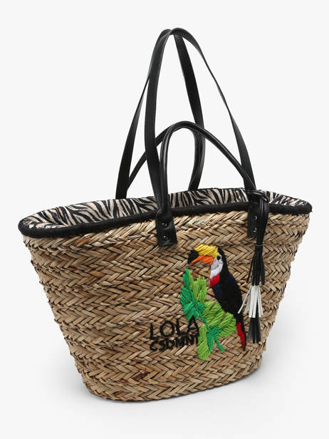Schoudertassen Panier Stro Lola casademunt Bruin panier 89 ander zicht 2