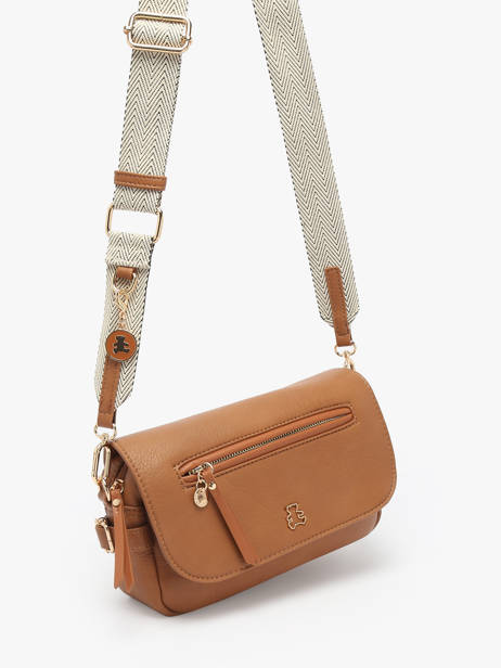 Cross Body Tas Zip Lulu castagnette Bruin zip YRONDE ander zicht 2