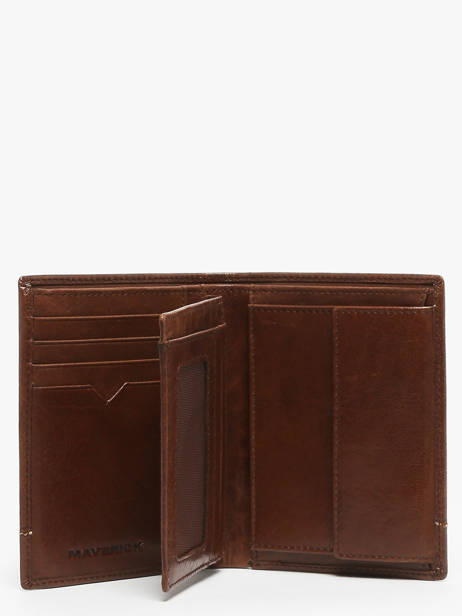 Chequehouder Met Portemonnee Rough Gear Leder Maverick Bruin rough gear MAVRG032 ander zicht 1