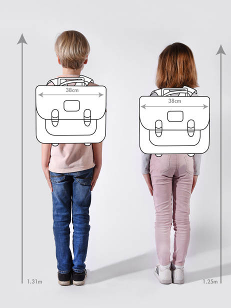 Boekentas Op Wieltjes 2 Compartimenten Cameleon Grijs vintage urban CR38 ander zicht 1