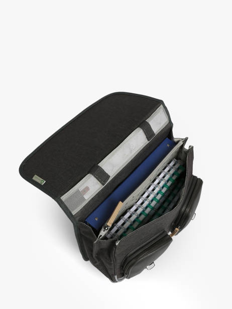 Boekentas Op Wieltjes 2 Compartimenten Cameleon Grijs vintage urban CR38 ander zicht 3