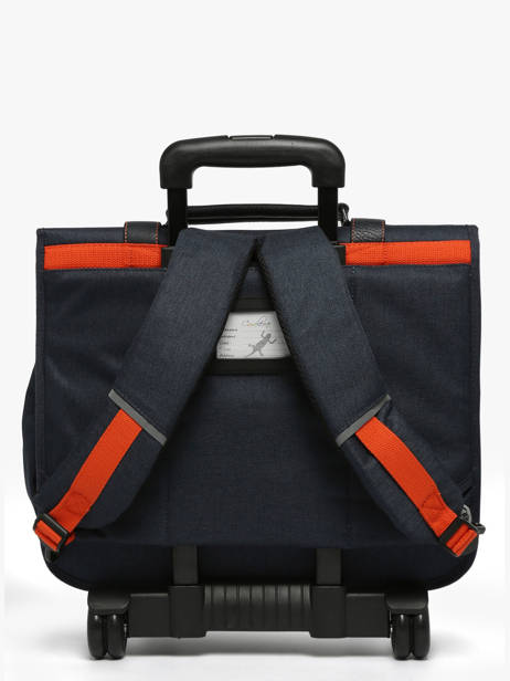 Boekentas Op Wieltjes 3 Compartimenten Cameleon Oranje vintage urban CR41 ander zicht 4