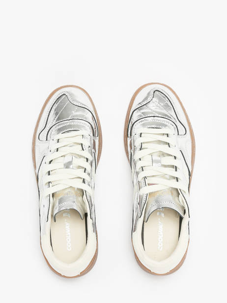 Sneakers Goal Uit Leder Coolway Zilver women 7683172 ander zicht 4