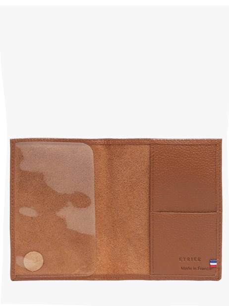 Paspoorthoes Madras Leder Etrier Bruin madras EMAD025 ander zicht 1