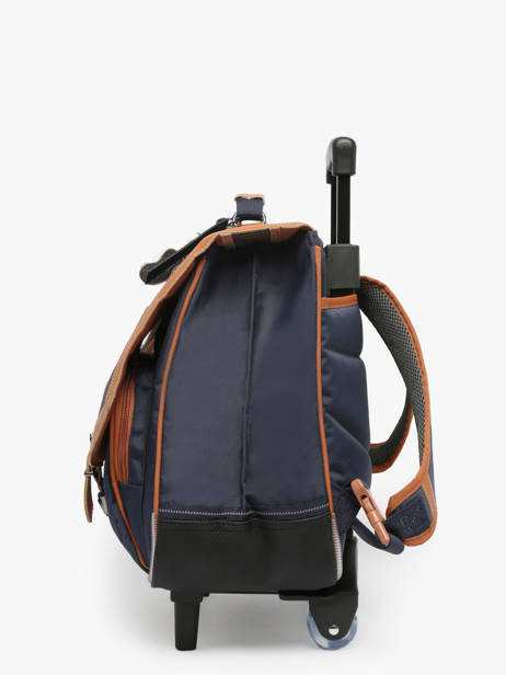 Boekentas Op Wieltjes 2 Compartimenten Tann's Blauw les fantaisies g - 22-43111 ander zicht 3