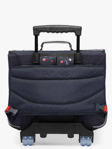 Boekentas Op Wieltjes 2 Compartimenten Tann's Blauw les fantaisies f 43321 ander zicht 5