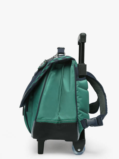 Boekentas Op Wieltjes 2 Compartimenten Tann's Groen les fantaisies g 42126 ander zicht 2