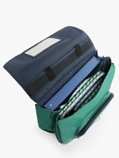 Boekentas Op Wieltjes 2 Compartimenten Tann's Groen les fantaisies g 42126 ander zicht 3