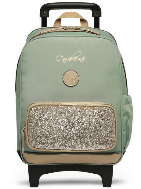 Rugzak Op Wieltjes 2 Compartimenten Cameleon Groen vintage fantasy SR40 ander zicht 7