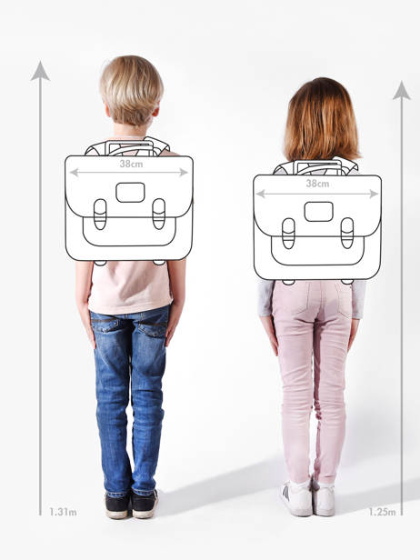 Boekentas Op Wieltjes 2 Compartimenten Tann's Blauw les fantaisies g 42142 ander zicht 1