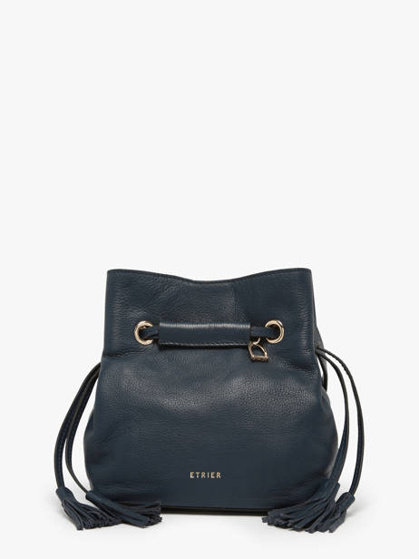 Bucket Bag S Tradition Leder Etrier Blauw tradition ETRA004S