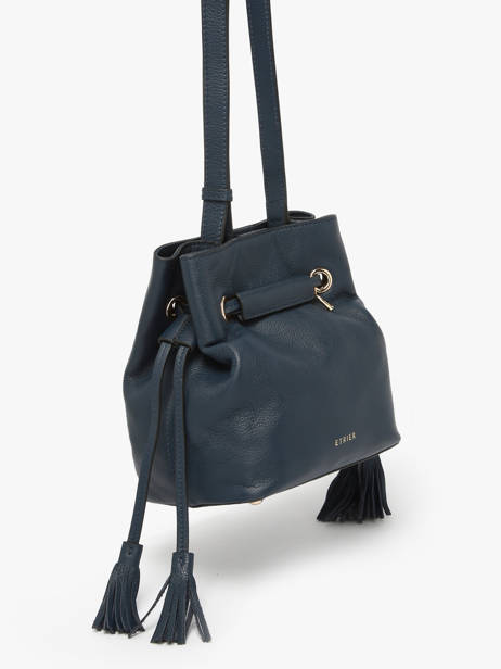 Bucket Bag S Tradition Leder Etrier Blauw tradition ETRA004S ander zicht 1