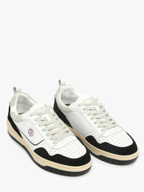 Sneakers La Vernaz Uit Leder Serge blanco Zwart men CHA2340P ander zicht 2