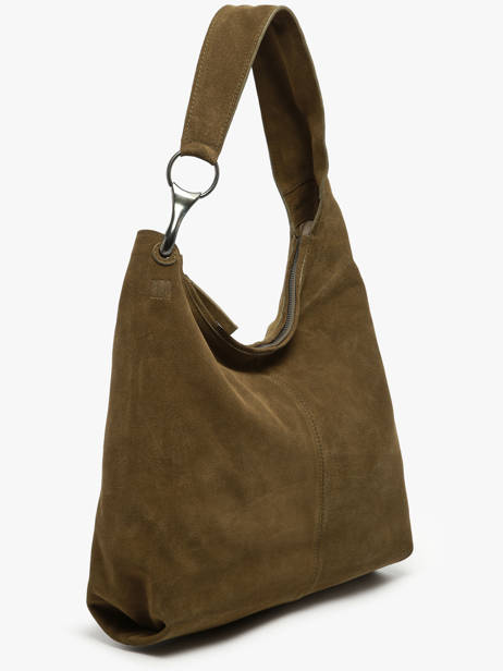 Schoudertas Leather Leder Biba Groen leather JAP2L ander zicht 1