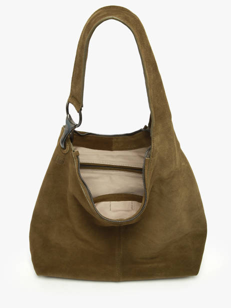 Schoudertas Leather Leder Biba Groen leather JAP2L ander zicht 2