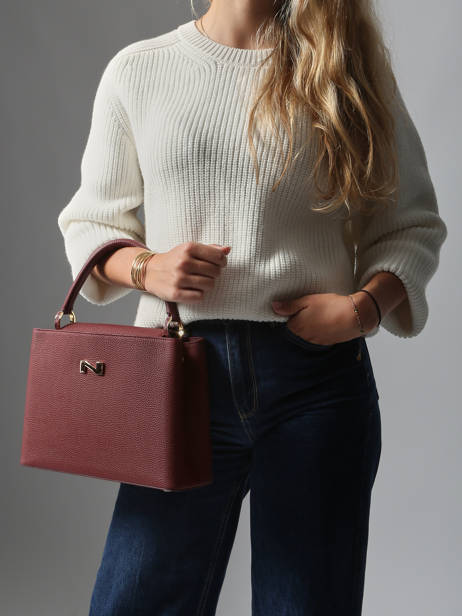 Handtas Magnolia Leder Nathan baume Rood eden 3 ander zicht 1
