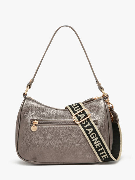 Schoudertas Pocket Lulu castagnette Zilver pocket ZAHYNA ander zicht 3