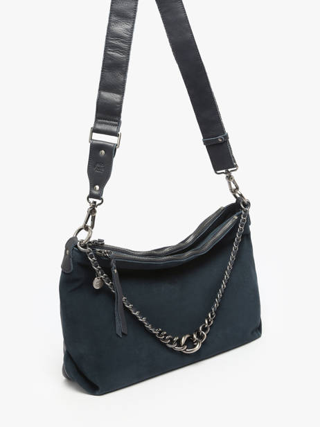 Cross Body Tas Vintage Mila louise Blauw vintage 3822VC ander zicht 1