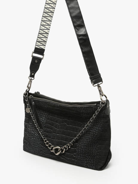 Cross Body Tas Vintage Mila louise Zwart vintage 3822KRC ander zicht 1