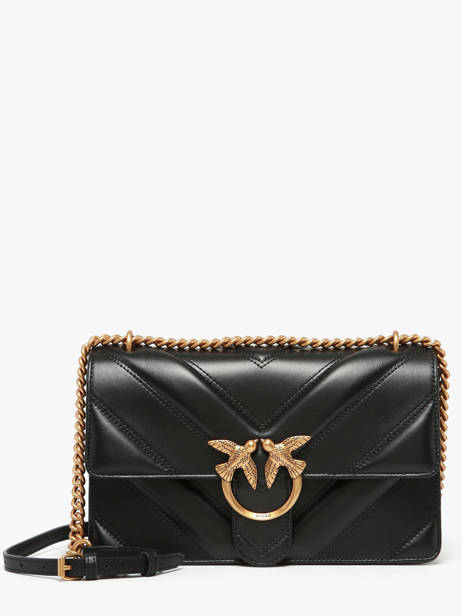 Cross Body Tas Love Bag Icon Leder Pinko Zwart love bag icon 4549A2OS