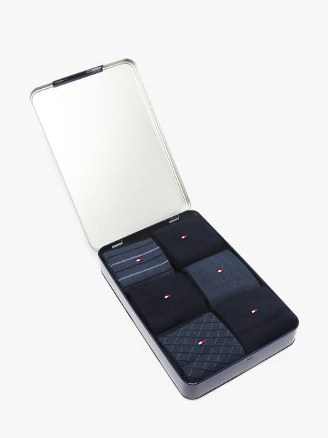Herensokken 6 Paar Cadeaubox Tommy hilfiger Blauw socks 71235373 ander zicht 2
