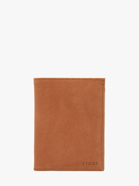 Portefeuille Met Kaarthouder Leder Etrier Bruin oil EOIL5016