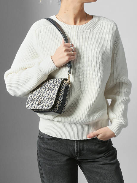 Schoudertas Th Jacquard Polyurethaan Tommy hilfiger Blauw th jacquard AW17447 ander zicht 1