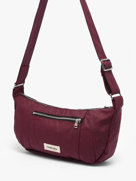 Cross Body Tas Charlito Waxed Katoen Rivedroite Rood waxed CHARIWAX ander zicht 2