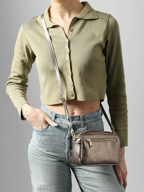 Cross Body Tas Nine Leder Milano Bruin nine NI25115 ander zicht 1