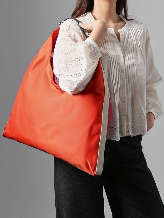 Longchamp Re-play nylon Schoudertas Oranje
