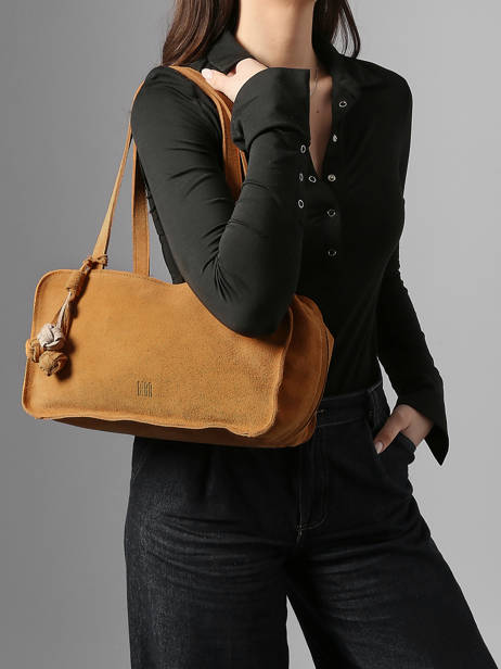 Schoudertas Leather Biba Bruin leather BLI1L ander zicht 1