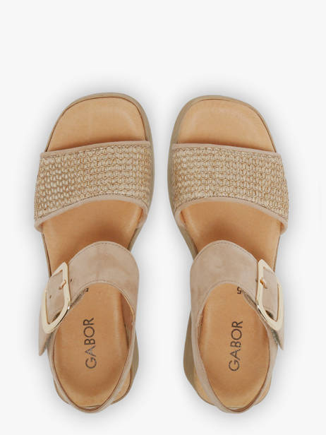 Sandalen Met Platformzool Uit Leder Gabor Beige women 44 ander zicht 3