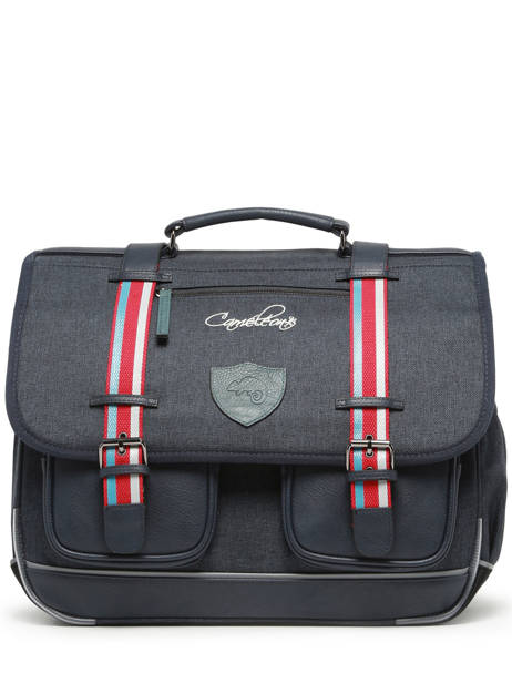 Boekentas 3 Compartimenten Cameleon Blauw vintage urban PBVBCA41 ander zicht 6