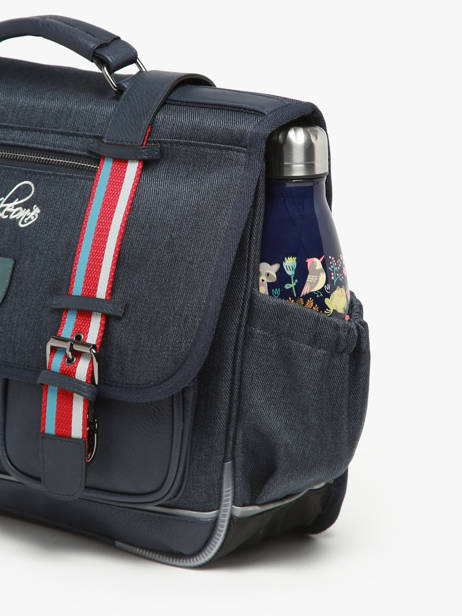 Boekentas 2 Compartimenten Cameleon Blauw vintage urban PBVBCA35 ander zicht 5