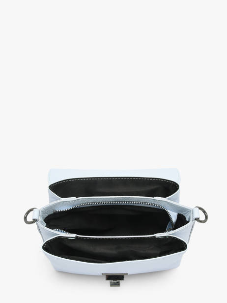 Cross Body Tas Caviar Leder Milano Blauw caviar CA24061 ander zicht 2