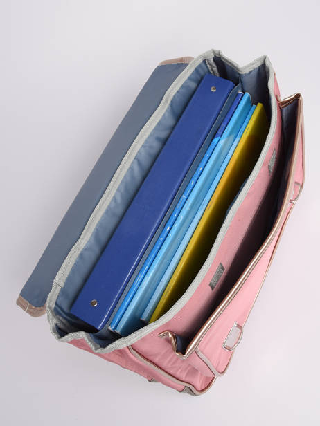 Boekentas 2 Compartimenten Caramel et cie Roze boheme FI ander zicht 3