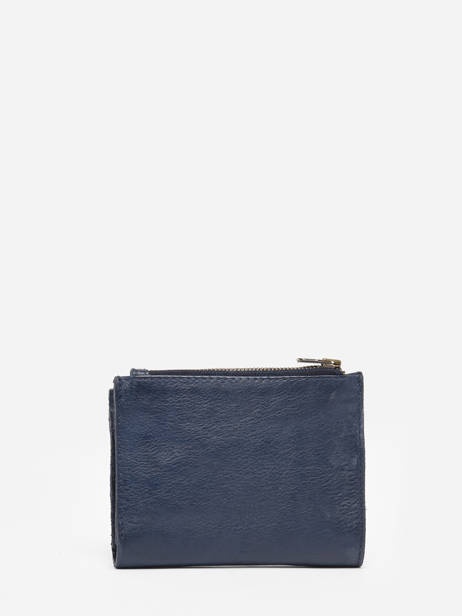 Portemonnee Cow Leder Basilic pepper Blauw cow BCOW94 ander zicht 3