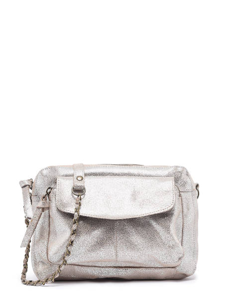 Cross Body Tas Naina Leder Pieces Zilver naina 17087872