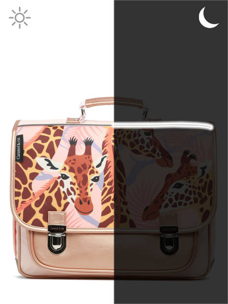 Rugzak 2 Compartimenten Caramel et cie Roze boheme FI ander zicht 5